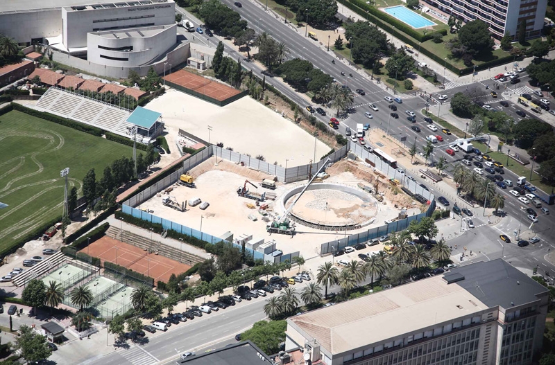 Vista aèra Estació Zona Universitària L9