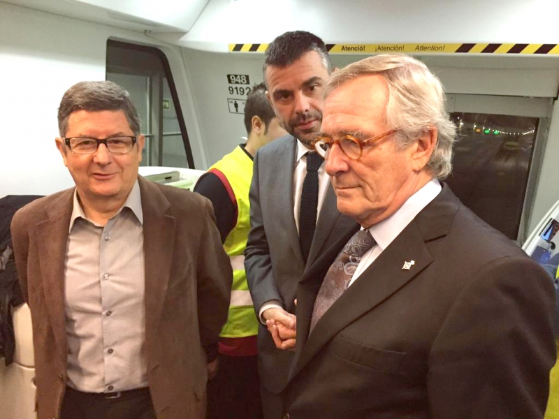 Moment de la visita en el metro de T2 a la T1